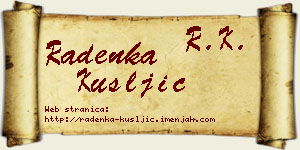 Radenka Kušljić vizit kartica